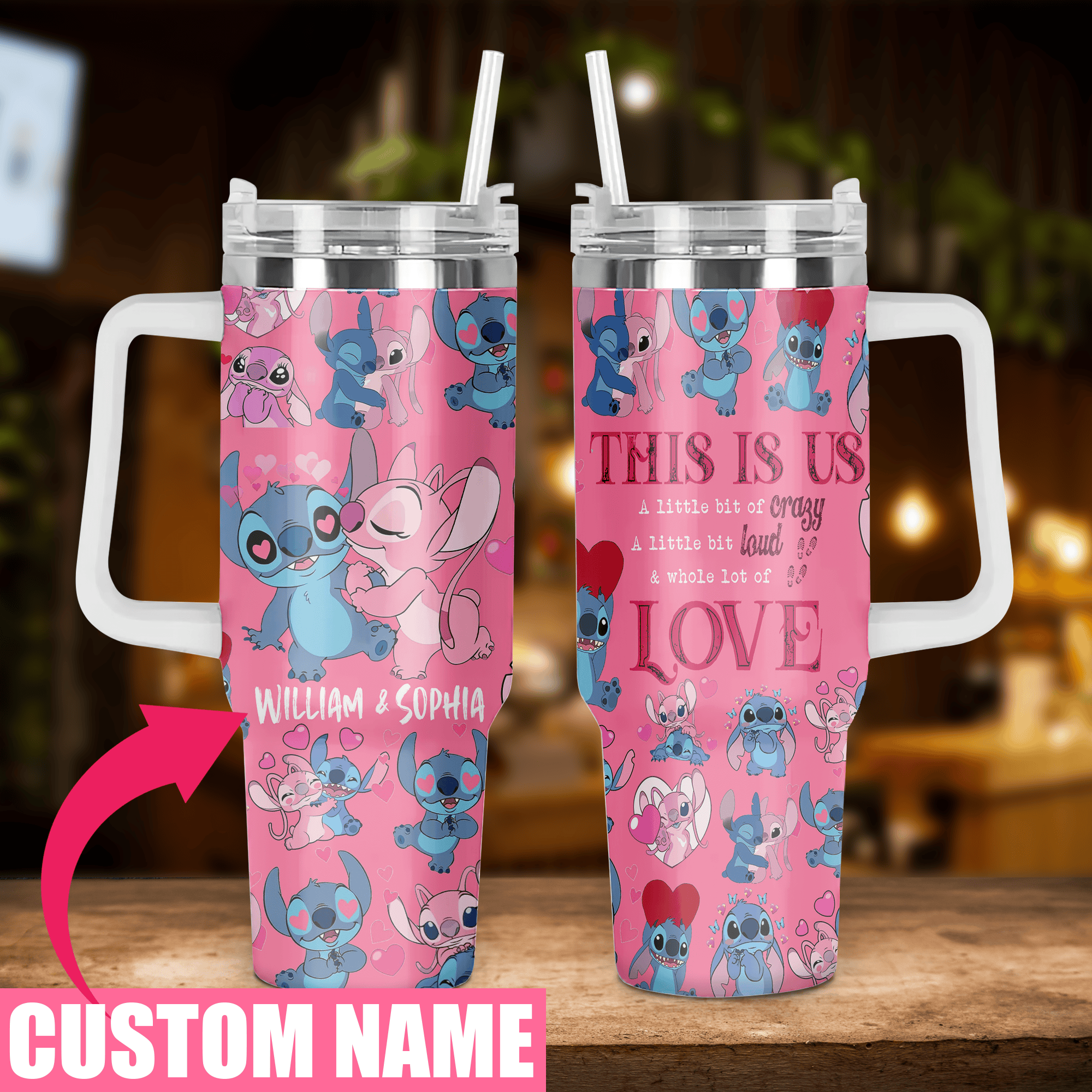 Stitch Cartoon Custom Stanley Cup 40 oz 30 oz Tumbler With HandleTVC2301518