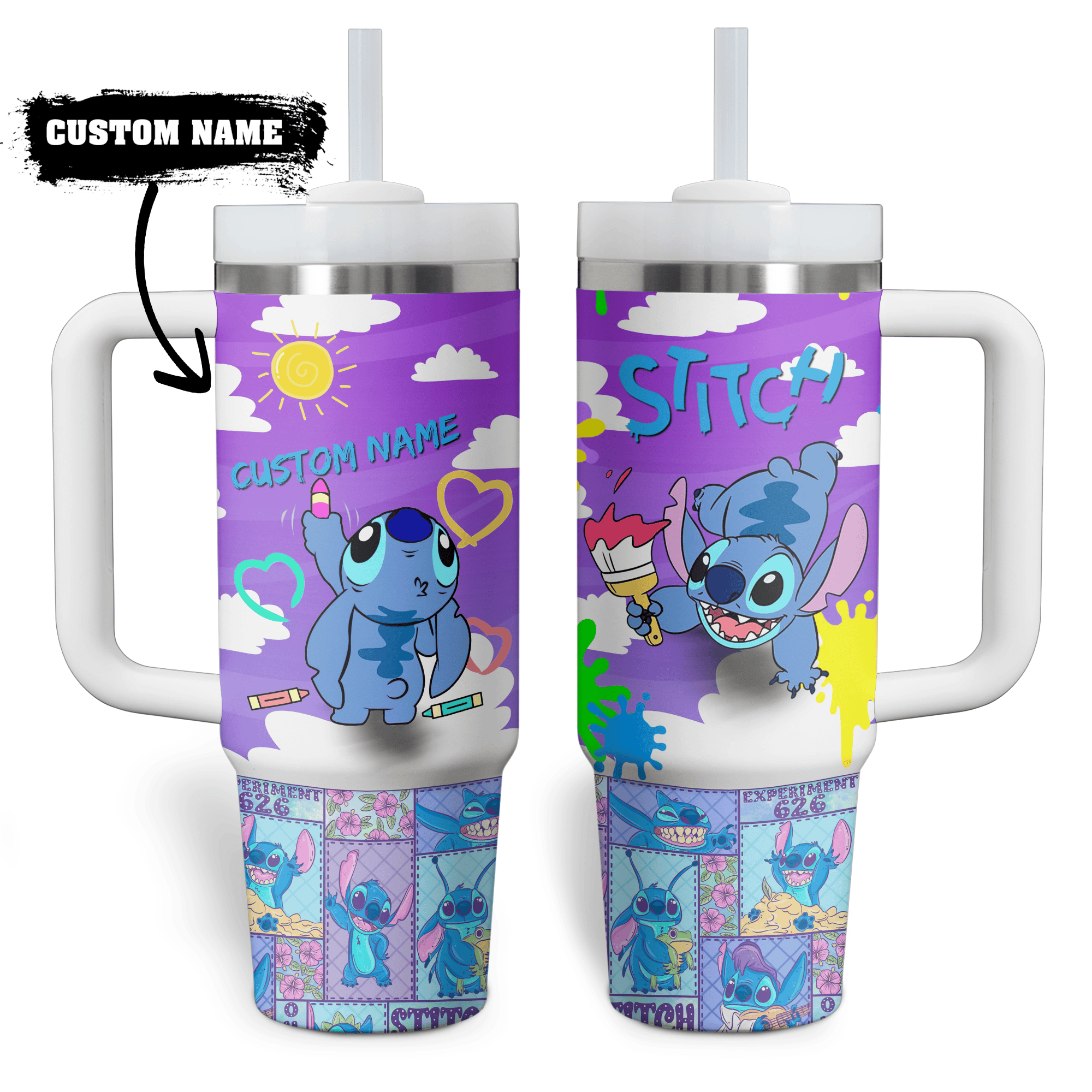Stitch Cartoon Custom Stanley Cup 40 oz 30 oz Tumbler With HandleTVC2301696