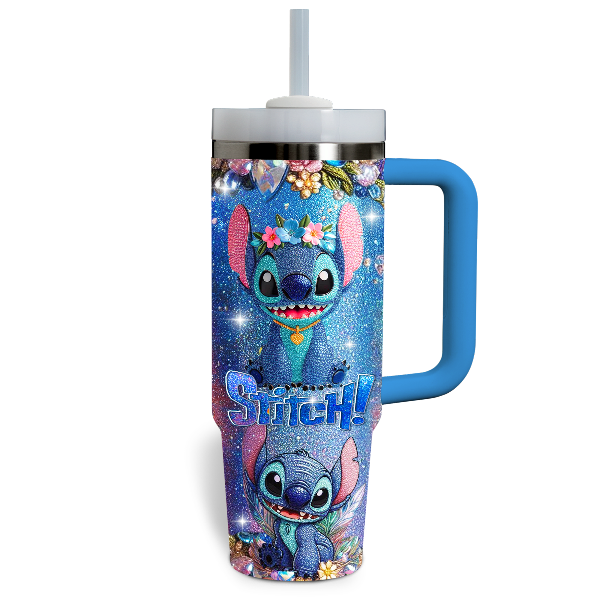 Stitch Cartoon Custom Stanley Cup 40 oz 30 oz Tumbler With HandleTVC2301696 - Image 3