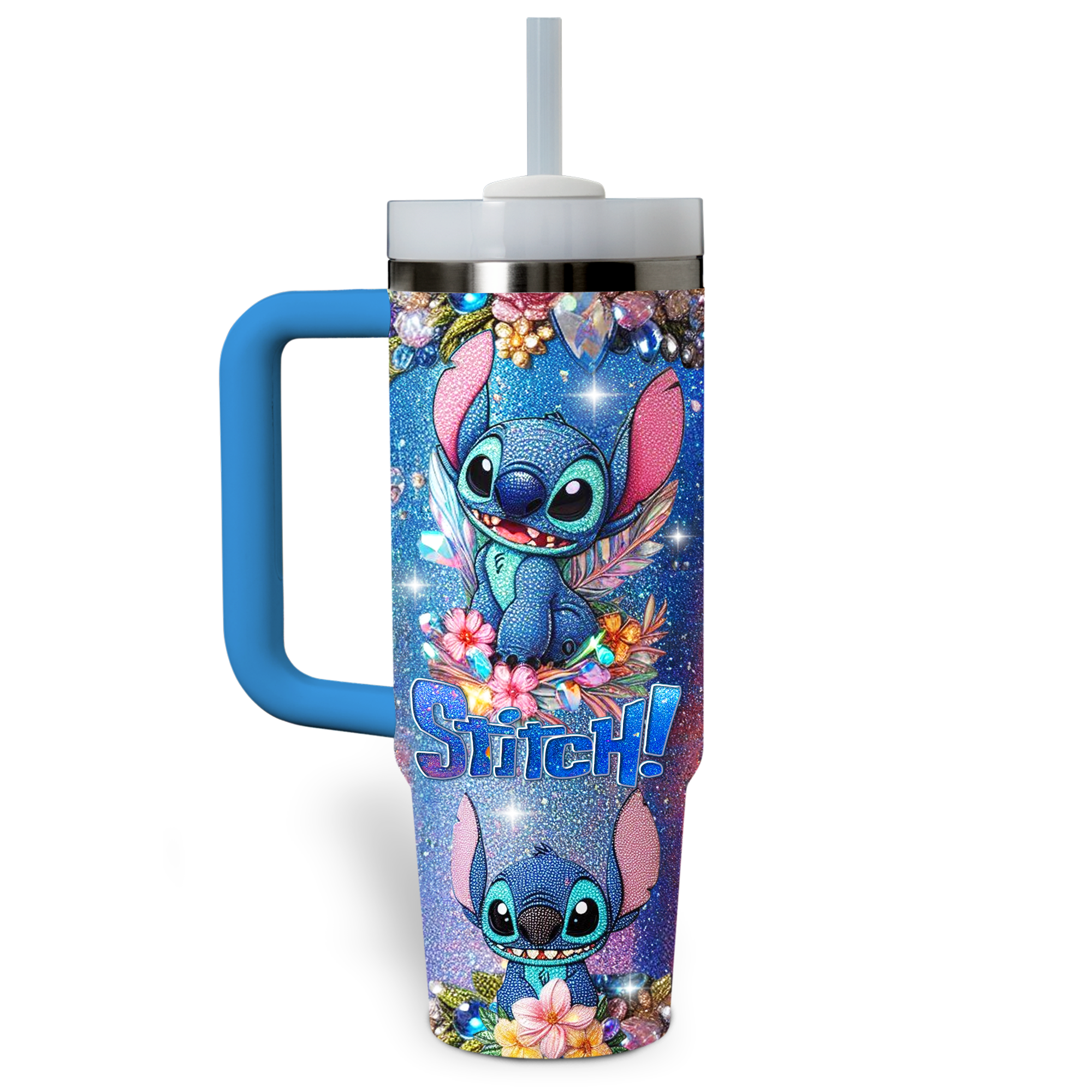 Stitch Cartoon Custom Stanley Cup 40 oz 30 oz Tumbler With HandleTVC2301696 - Image 2