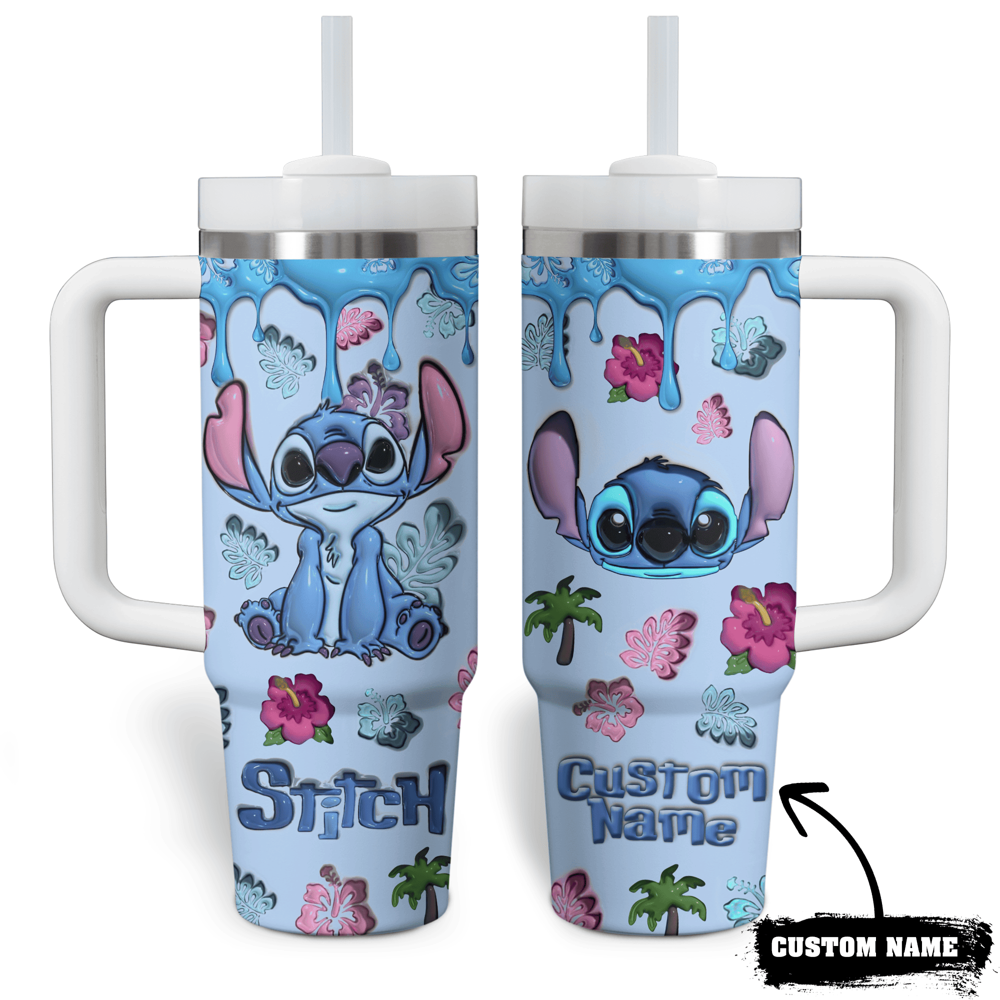 Stitch Cartoon Custom Stanley Cup 40 oz 30 oz Tumbler With HandleTVC2301696