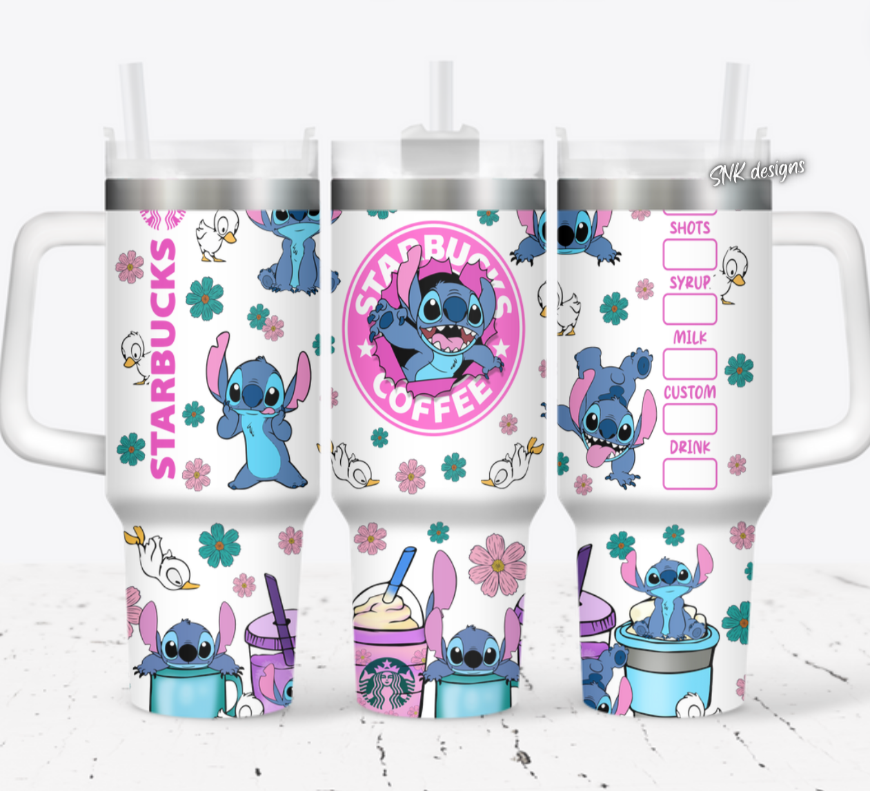 Stitch Cartoon Custom Stanley Cup 40 oz 30 oz Tumbler With HandleTVC2301708