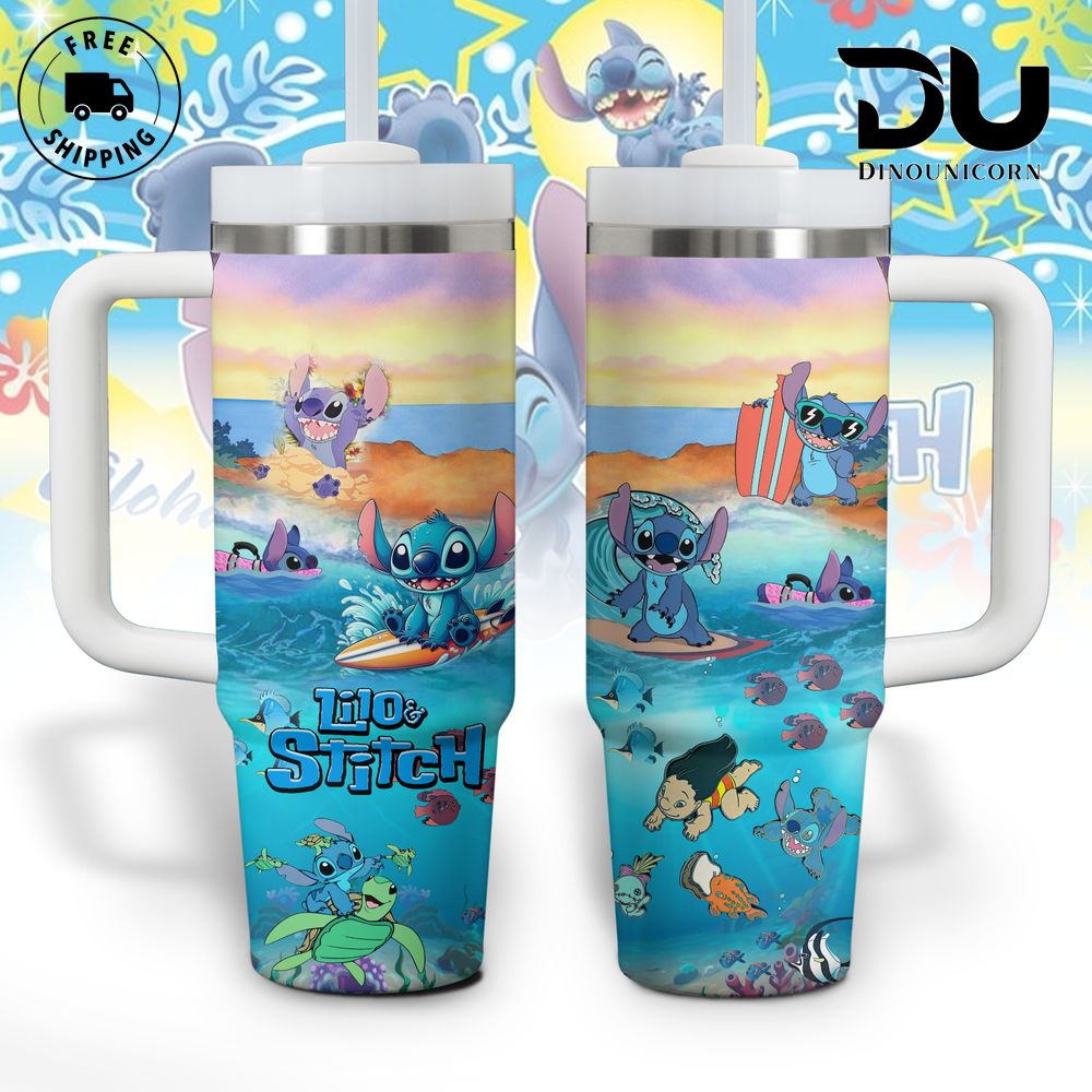Stitch Cartoon Custom Stanley Cup 40 oz 30 oz Tumbler With HandleTVC2301709