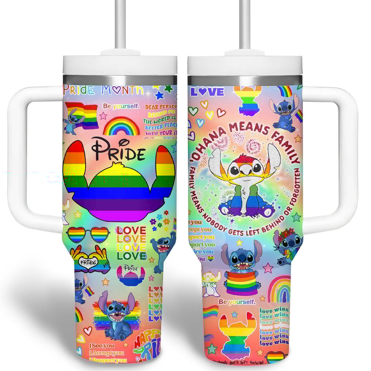 Stitch Cartoon Custom Stanley Cup 40 oz 30 oz Tumbler With HandleTVC2301737