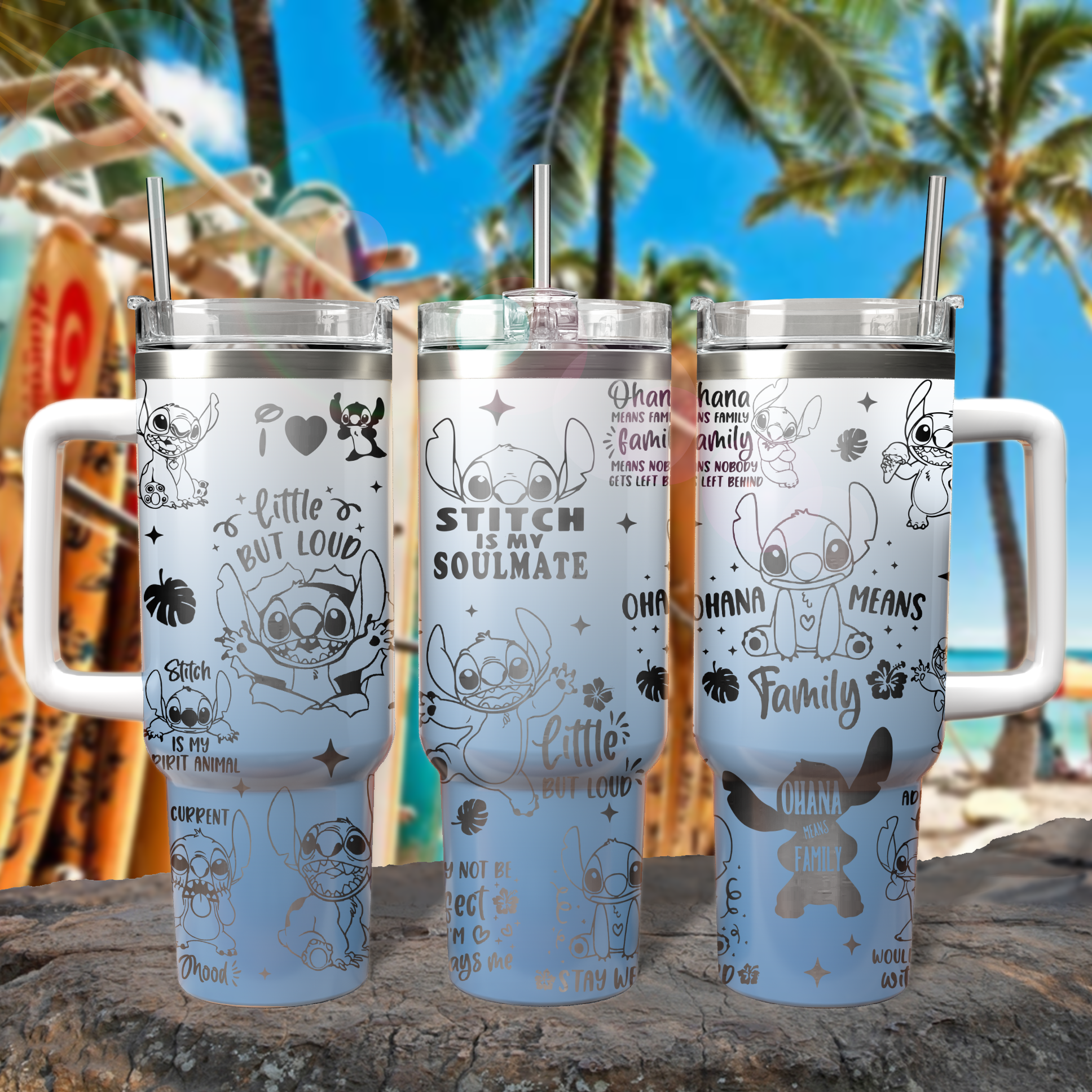 Stitch Cartoon Custom Stanley Cup 40 oz 30 oz Tumbler With HandleTVC2301805