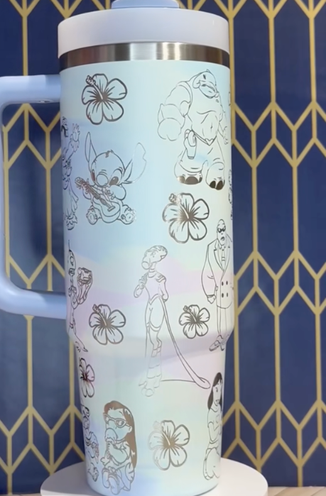 Stitch Cartoon Custom Stanley Cup 40 oz 30 oz Tumbler With HandleTVC2301805 - Image 2