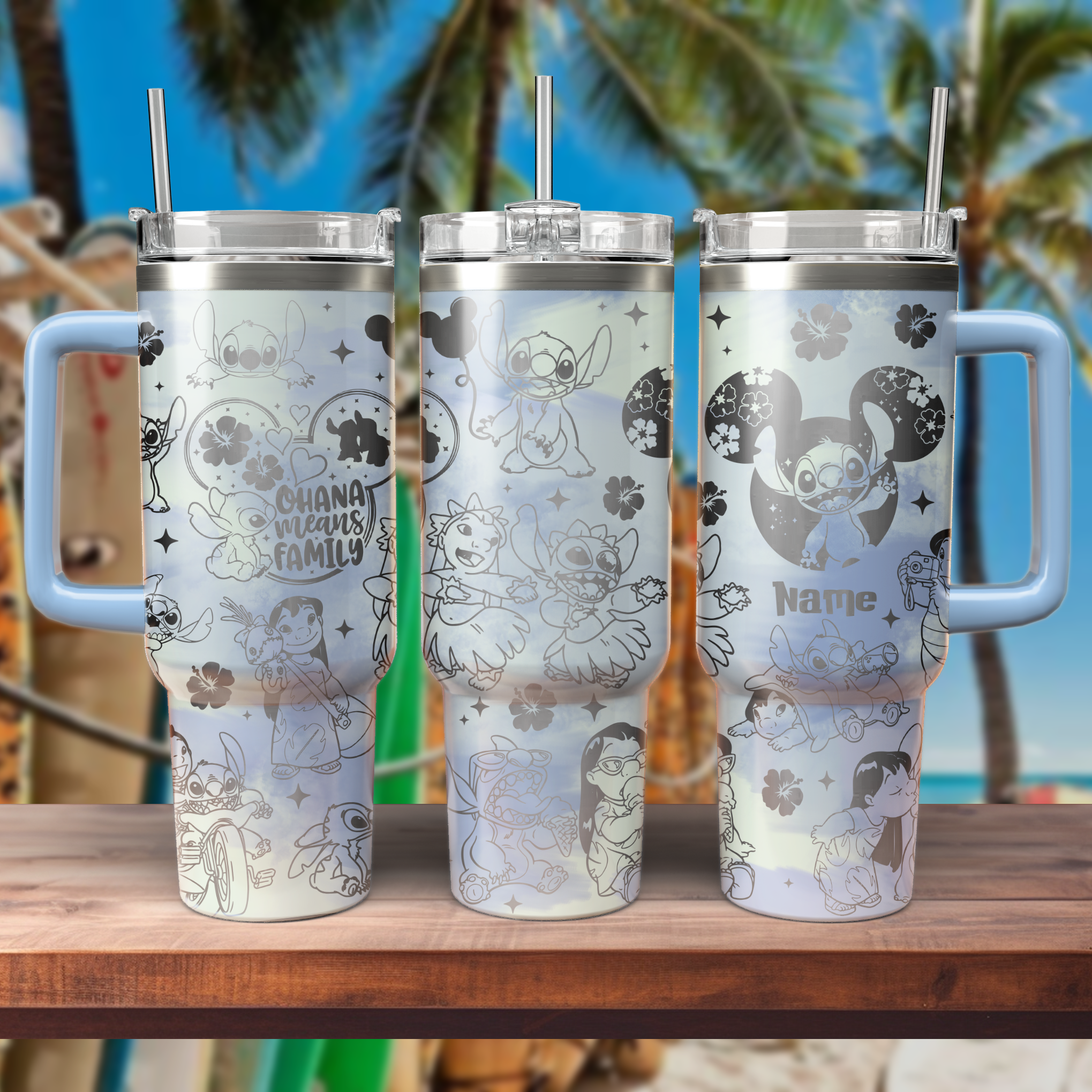 Stitch Cartoon Custom Stanley Cup 40 oz 30 oz Tumbler With HandleTVC2301806