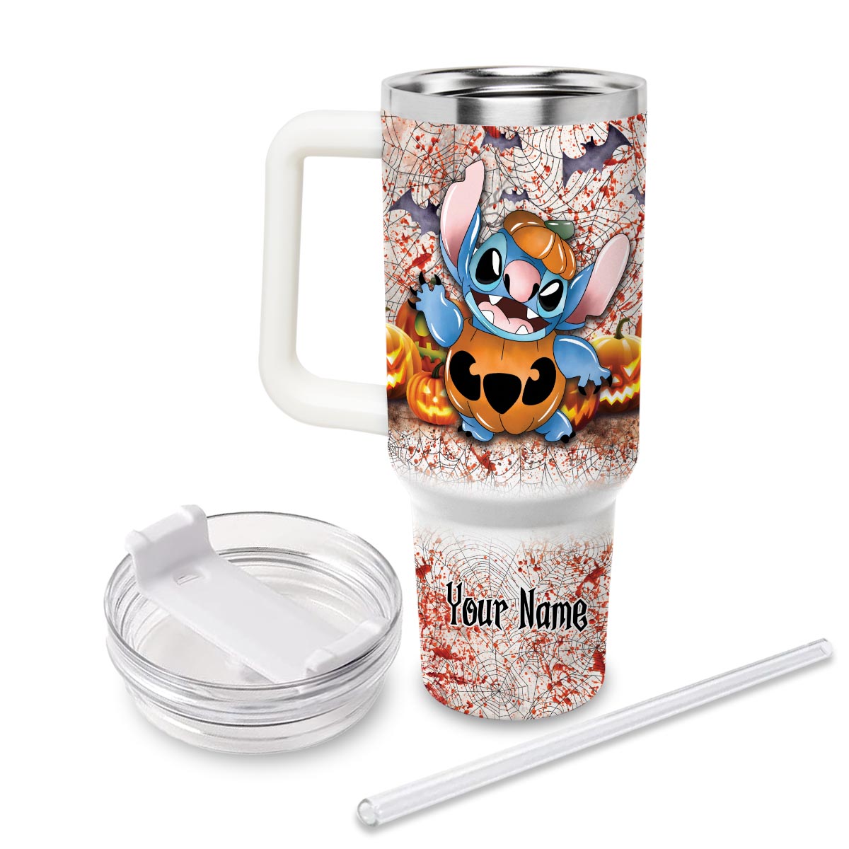 Stitch Cartoon Custom Stanley Cup 40 oz 30 oz Tumbler With HandleTVC2301815 - Image 3