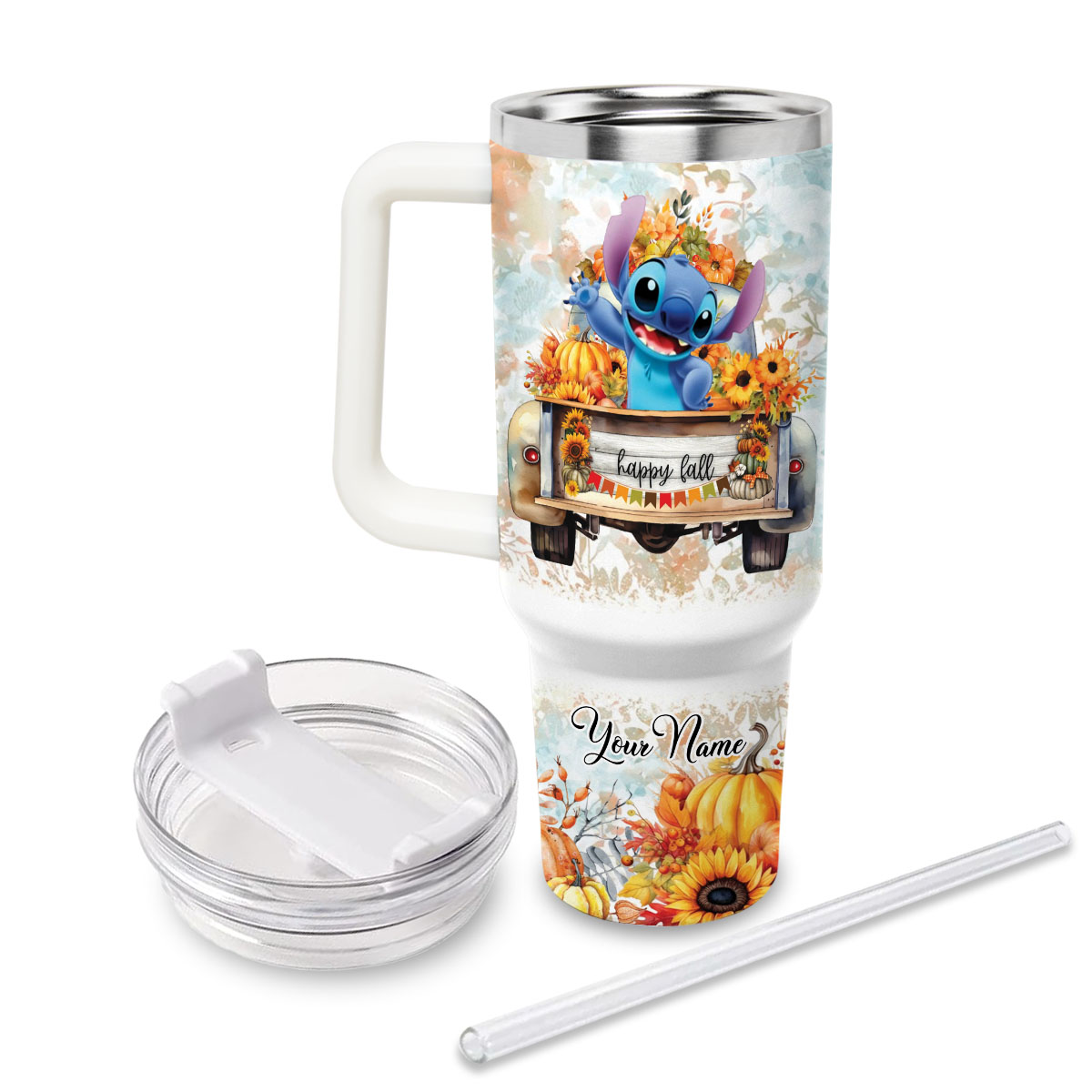 Stitch Cartoon Custom Stanley Cup 40 oz 30 oz Tumbler With HandleTVC2301816 - Image 3