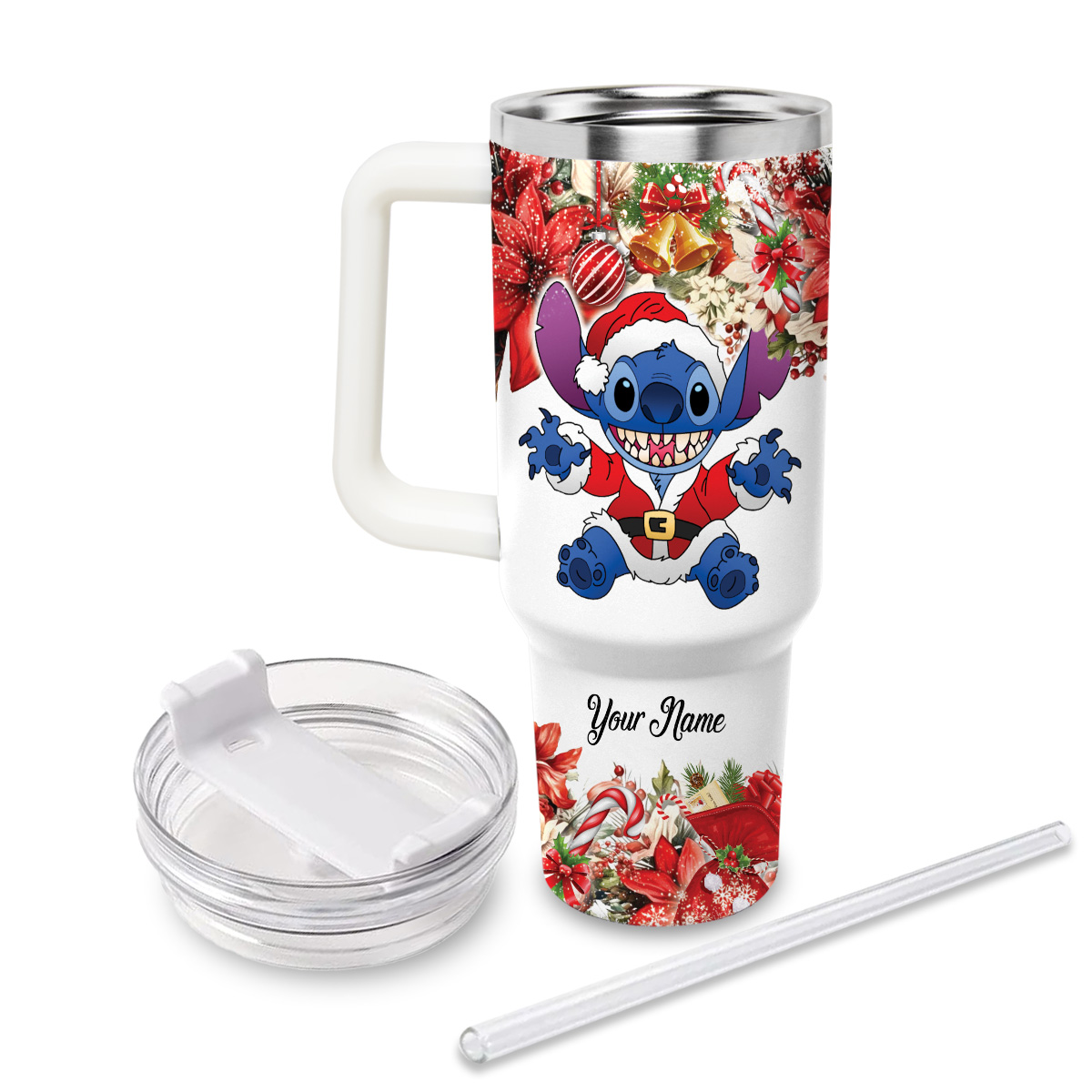 Stitch Cartoon Custom Stanley Cup 40 oz 30 oz Tumbler With HandleTVC2301817 - Image 2