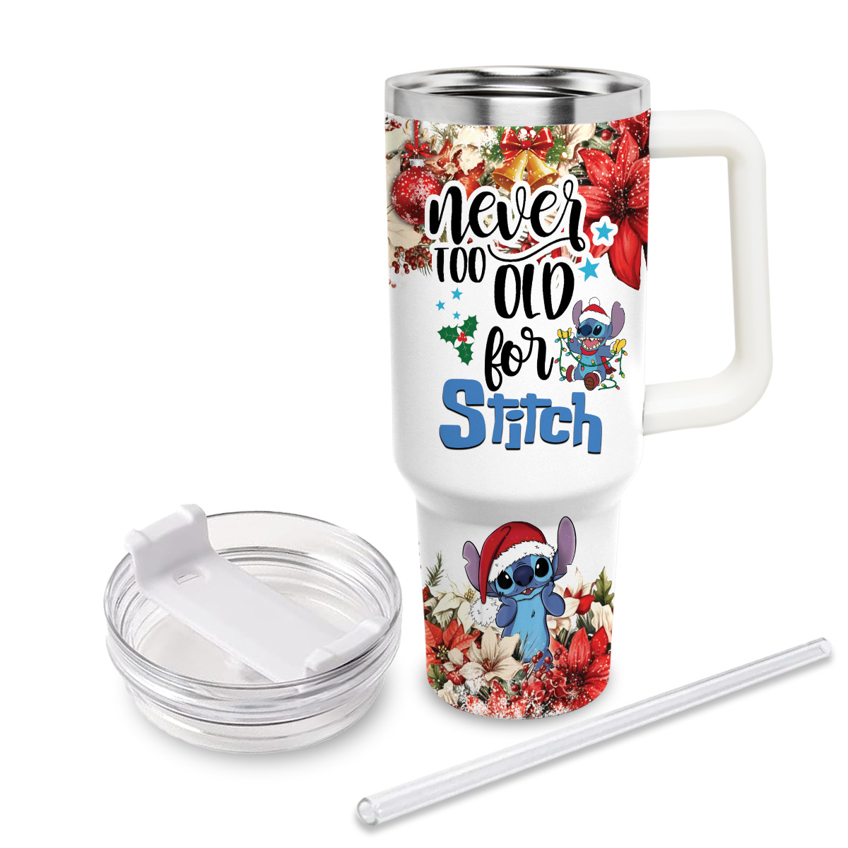 Stitch Cartoon Custom Stanley Cup 40 oz 30 oz Tumbler With HandleTVC2301817 - Image 3