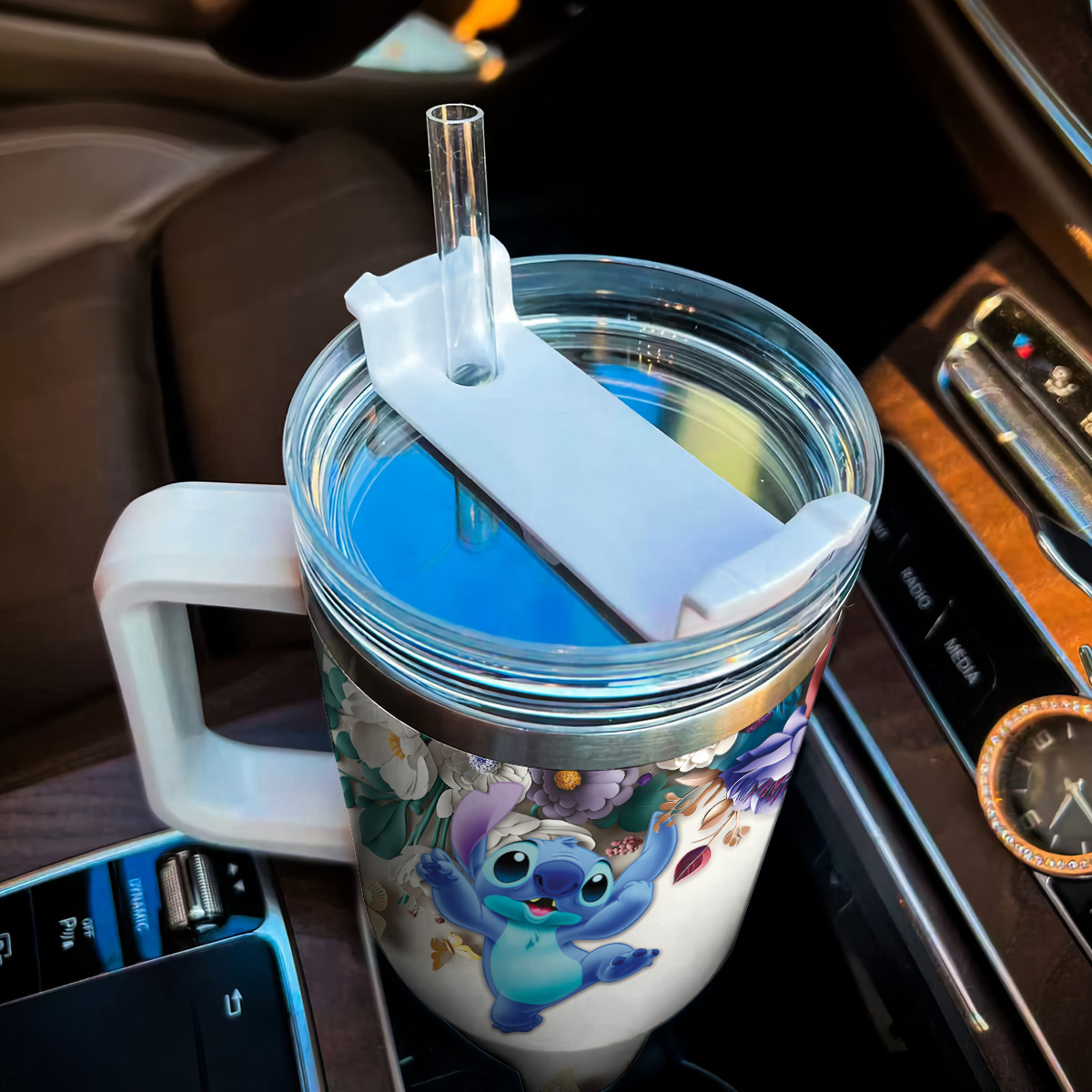 Stitch Cartoon Custom Stanley Cup 40 oz 30 oz Tumbler With HandleTVC2301822 - Image 4