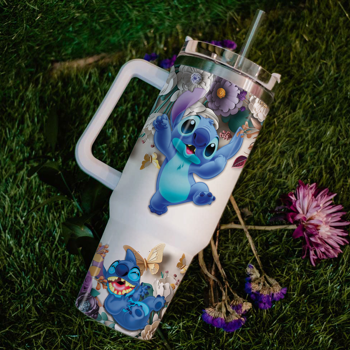 Stitch Cartoon Custom Stanley Cup 40 oz 30 oz Tumbler With HandleTVC2301822 - Image 6