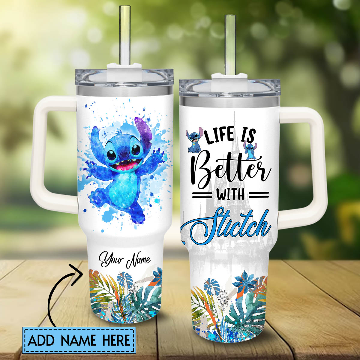 Stitch Cartoon Custom Stanley Cup 40 oz 30 oz Tumbler With HandleTVC2301829