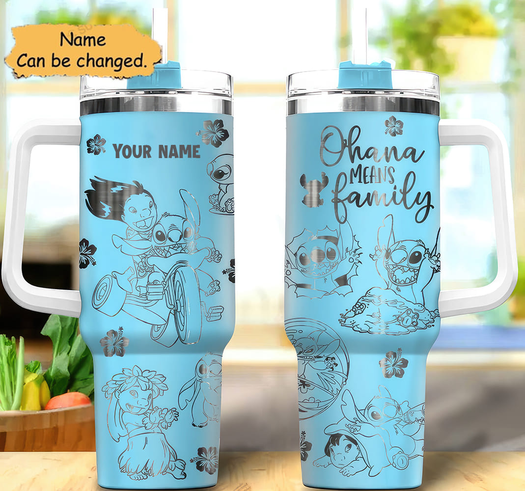 Stitch Cartoon Custom Stanley Cup 40 oz 30 oz Tumbler With HandleTVC2301831