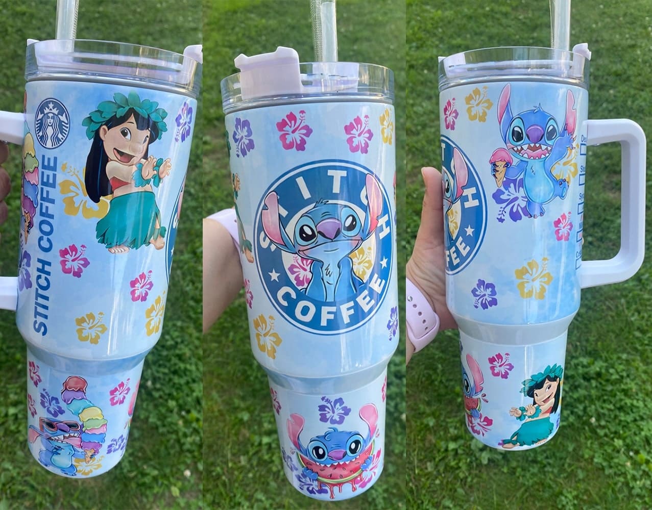 Stitch Cartoon Custom Stanley Cup 40 oz 30 oz Tumbler With HandleTVC2301831