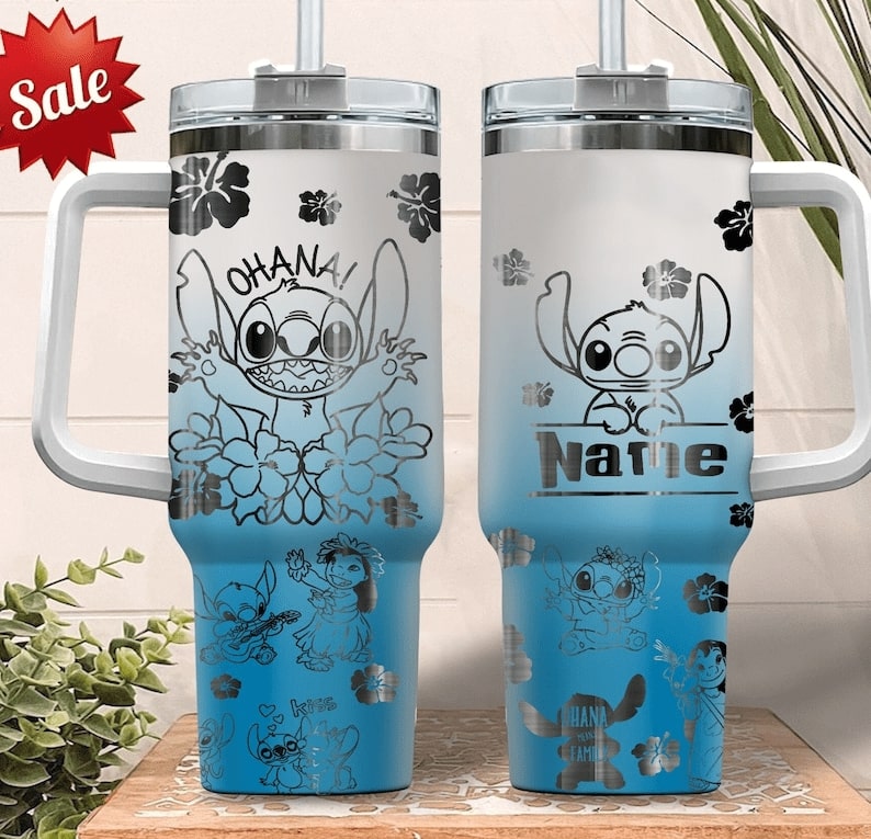Stitch Cartoon Custom Stanley Cup 40 oz 30 oz Tumbler With HandleTVC2301831