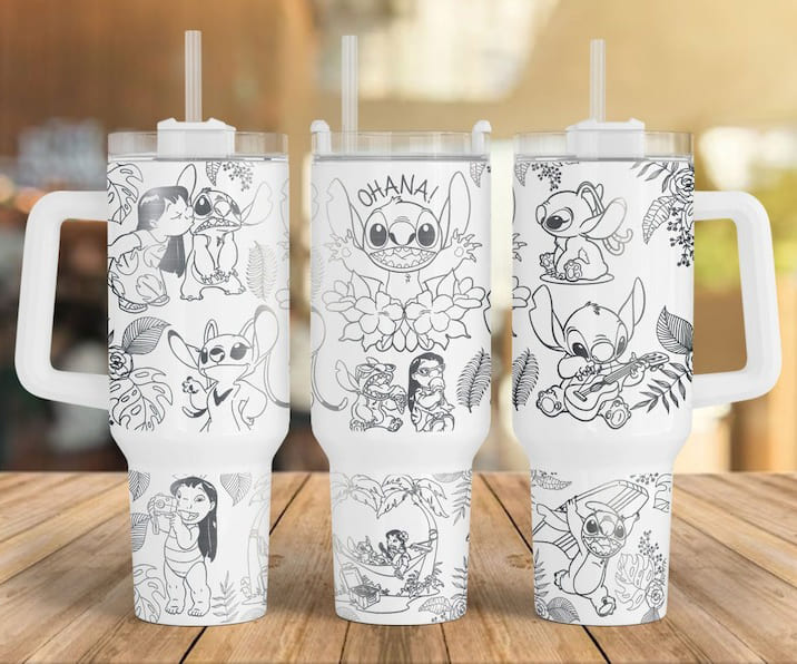Stitch Cartoon Custom Stanley Cup 40 oz 30 oz Tumbler With HandleTVC2301831