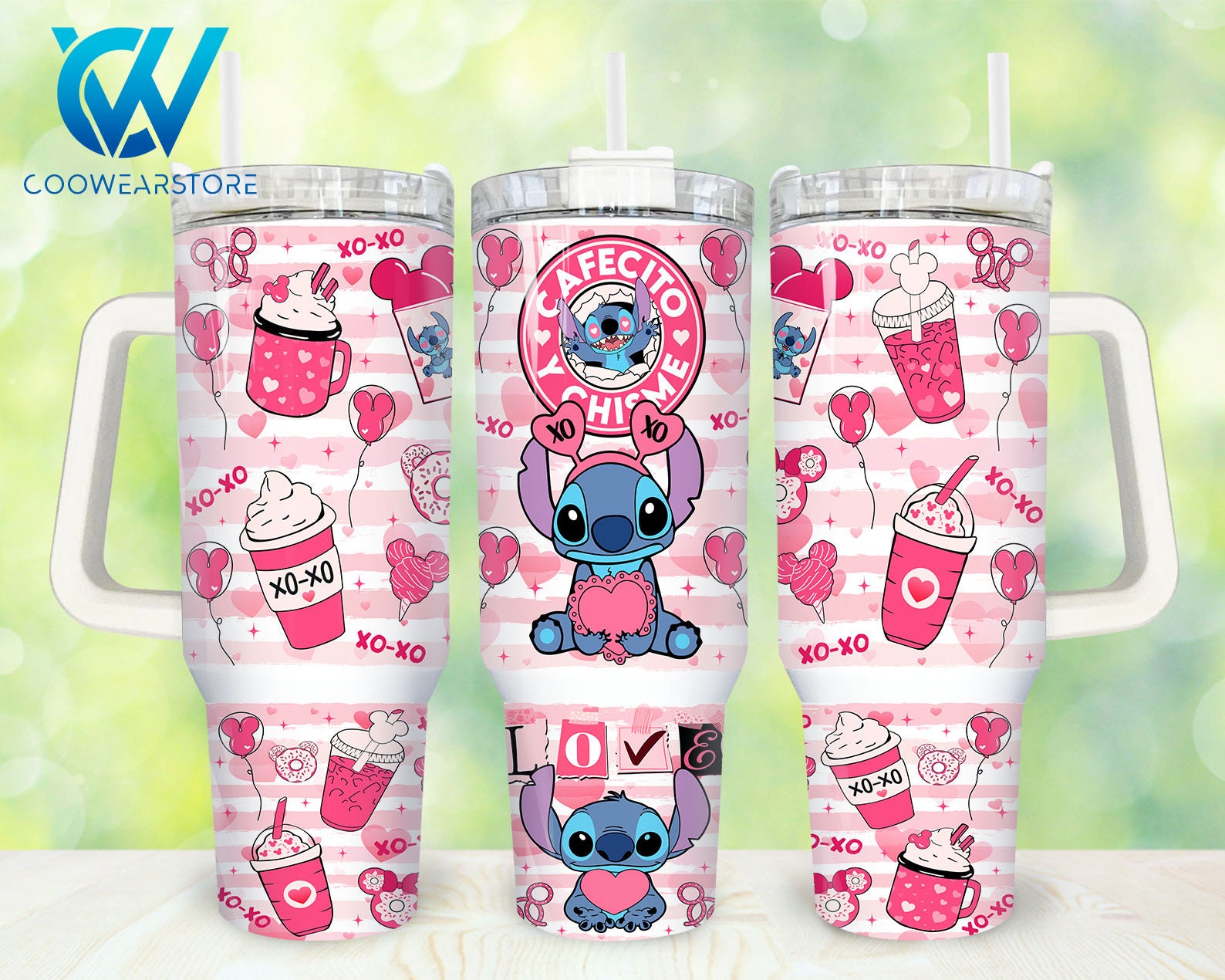 Stitch Cartoon Custom Stanley Cup 40 oz 30 oz Tumbler With HandleTVC2301858