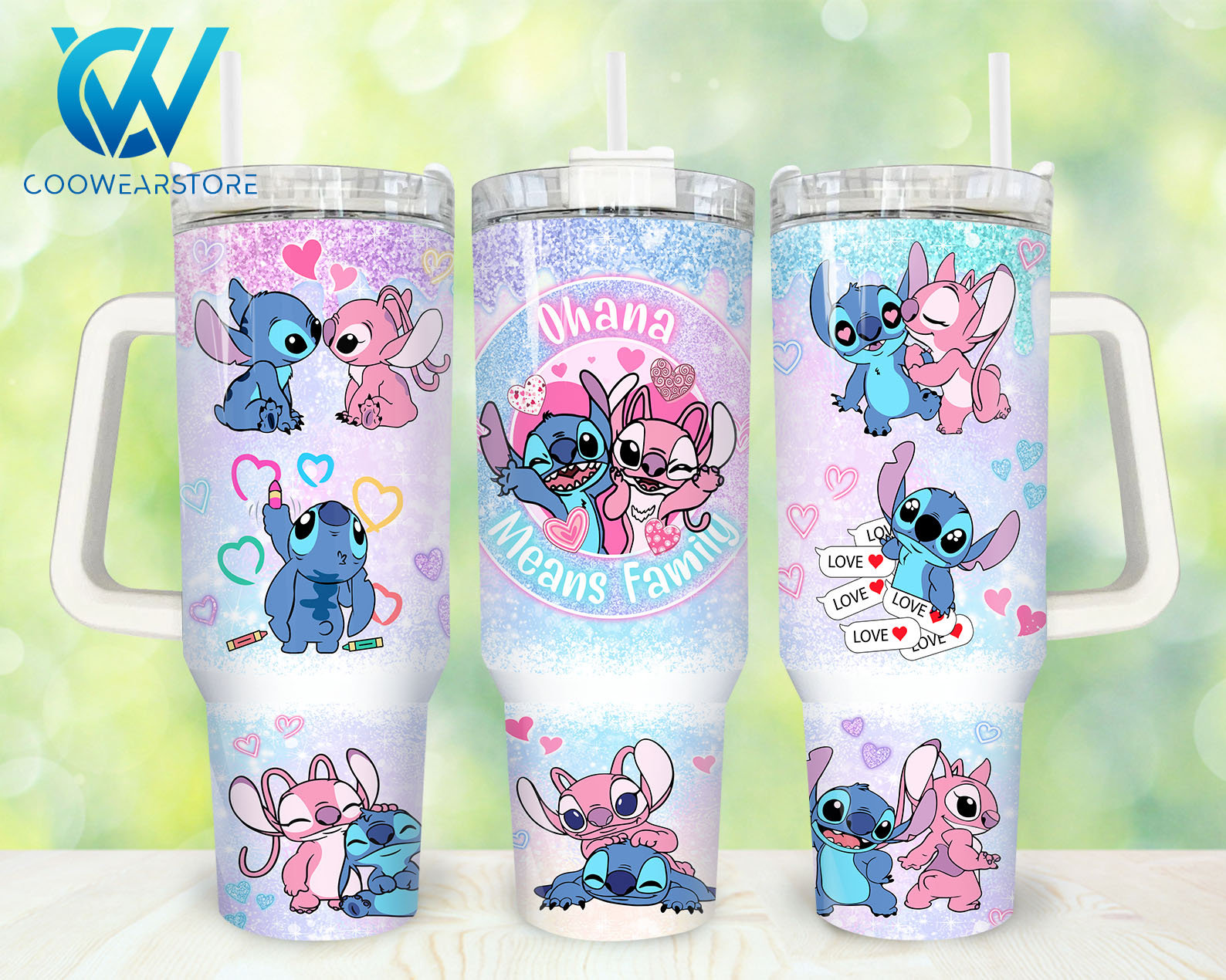 Stitch Cartoon Custom Stanley Cup 40 oz 30 oz Tumbler With HandleTVC2301858