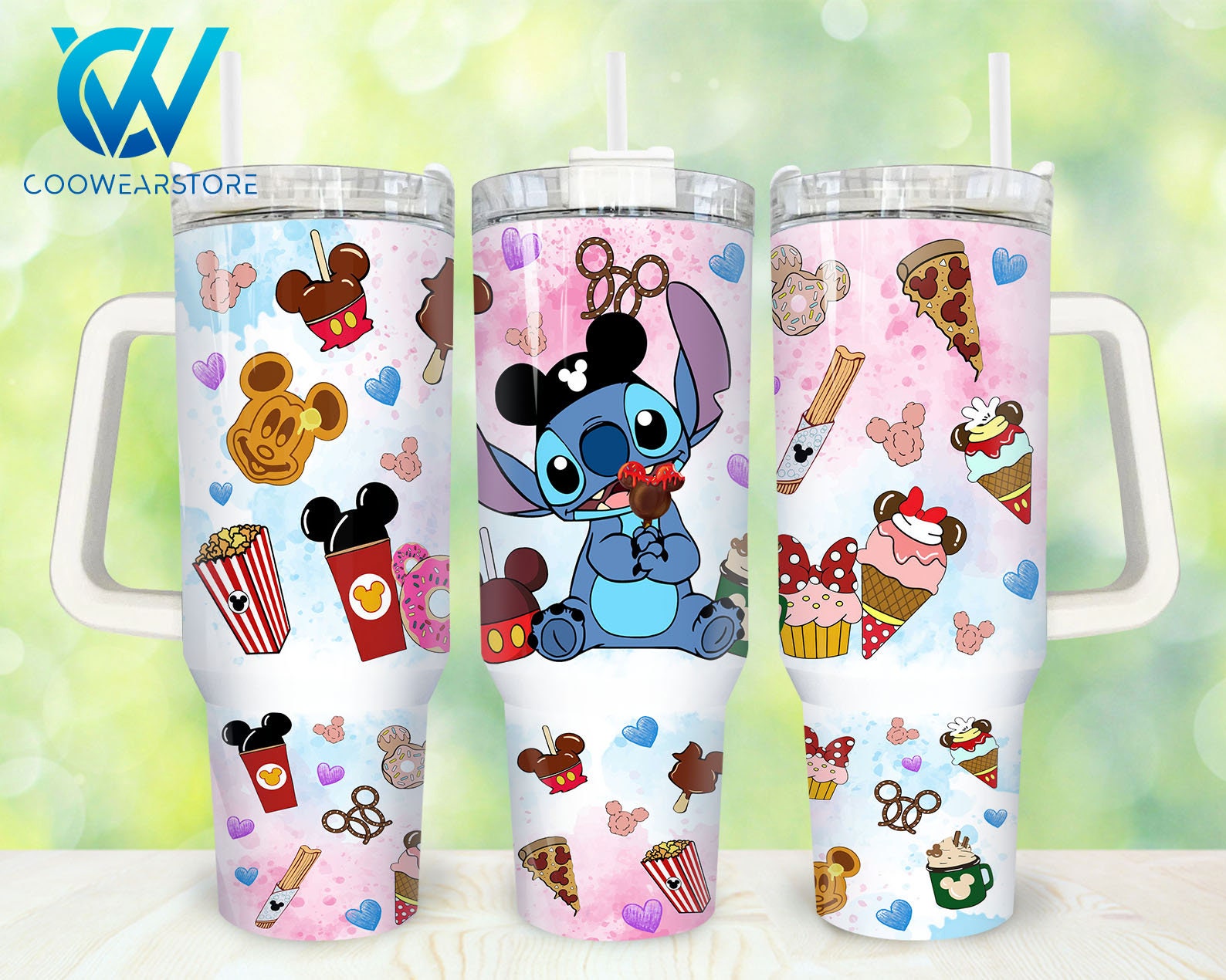 Stitch Cartoon Custom Stanley Cup 40 oz 30 oz Tumbler With HandleTVC2301859
