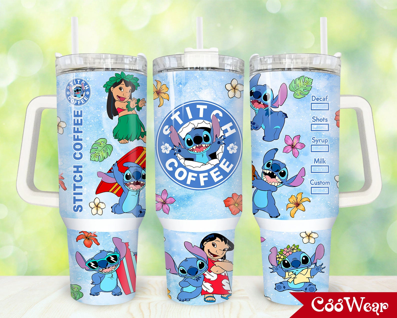 Stitch Cartoon Custom Stanley Cup 40 oz 30 oz Tumbler With HandleTVC2301860
