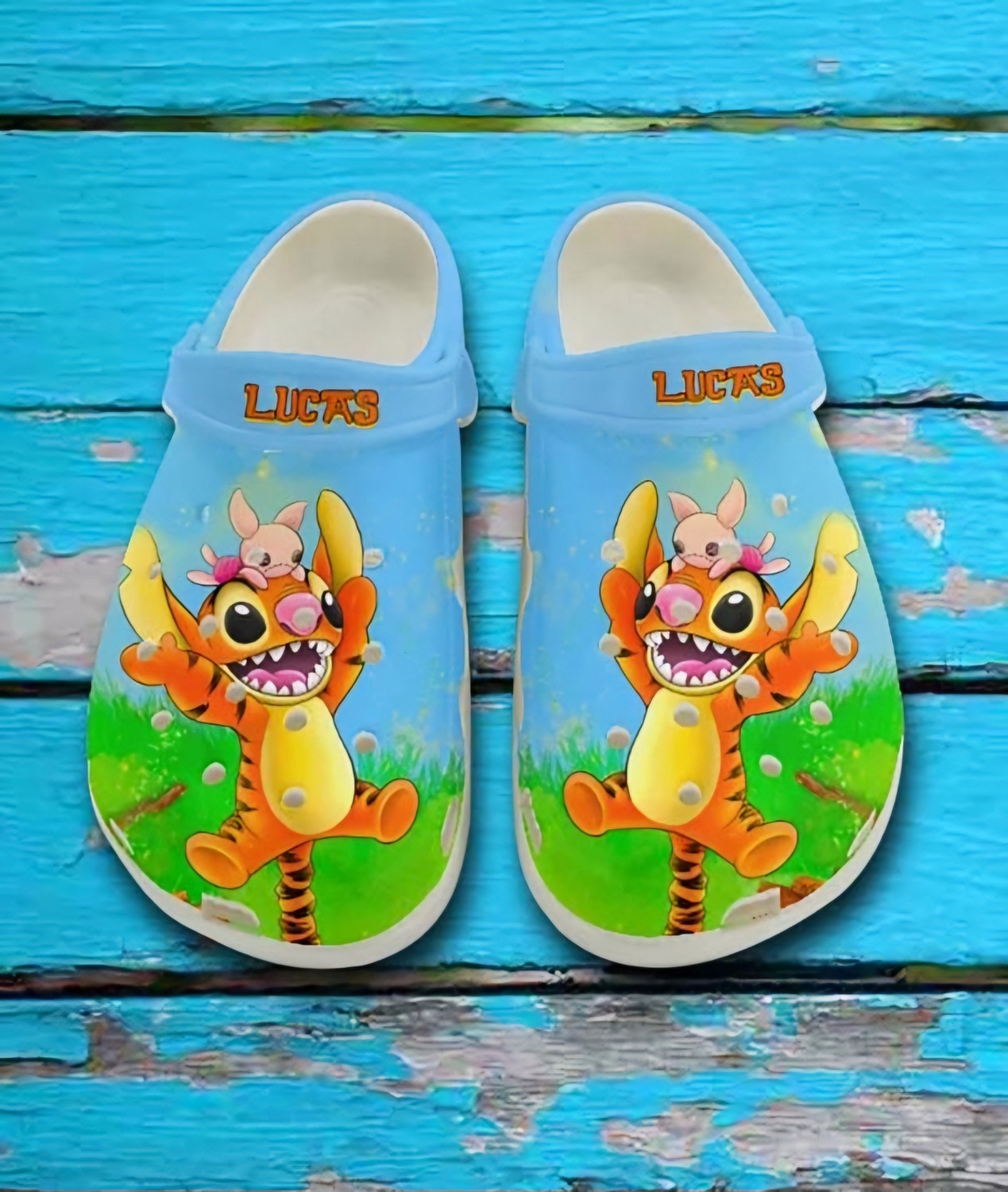 Stitch Cosplay Tigger Cartoon Crocs Crocband Clogs Shoes Comfortable For Men Women and Kids