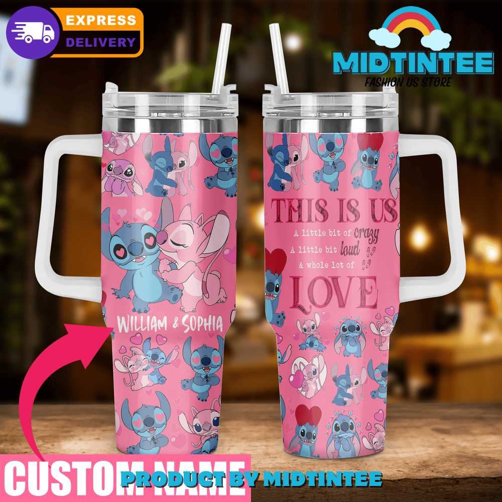 Stitch Couple Disney Cartoon Custom Stanley Cup 40 oz 30 oz Tumbler With HandleTVC2301904