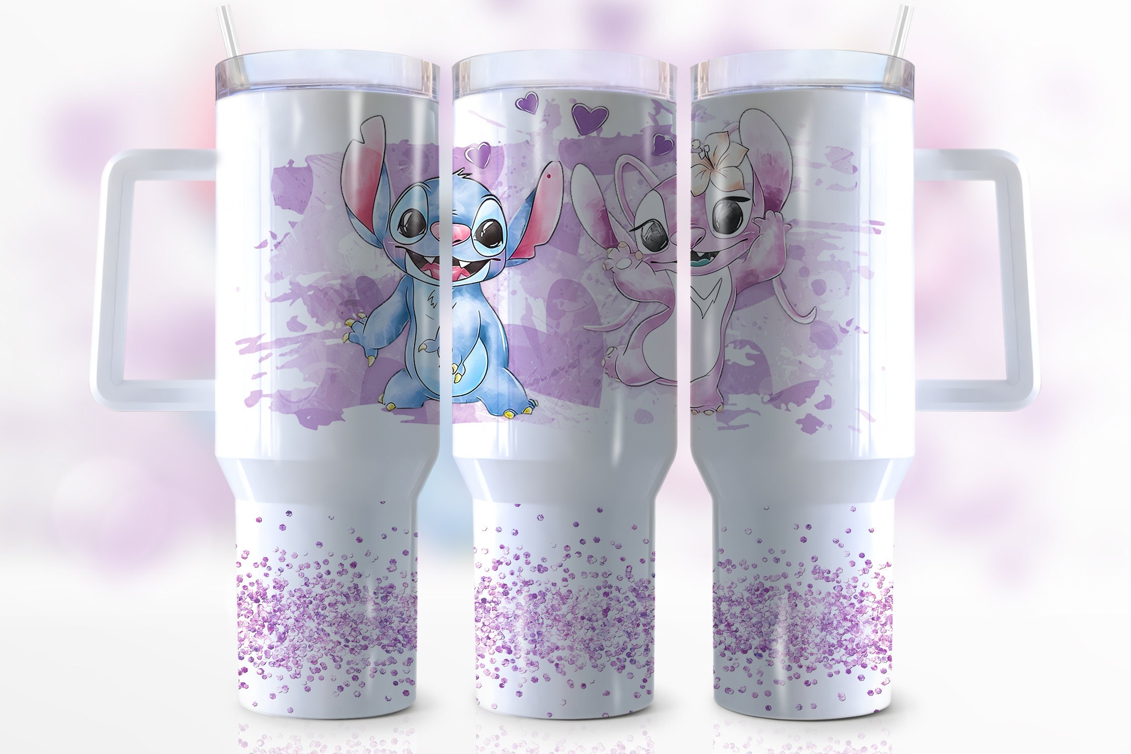 Stitch Couple Disney Cartoon Custom Stanley Cup 40 oz 30 oz Tumbler With HandleTVC2301941