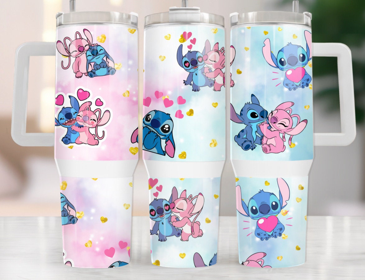 Stitch Couple Disney Cartoon Custom Stanley Cup 40 oz 30 oz Tumbler With HandleTVC2301970