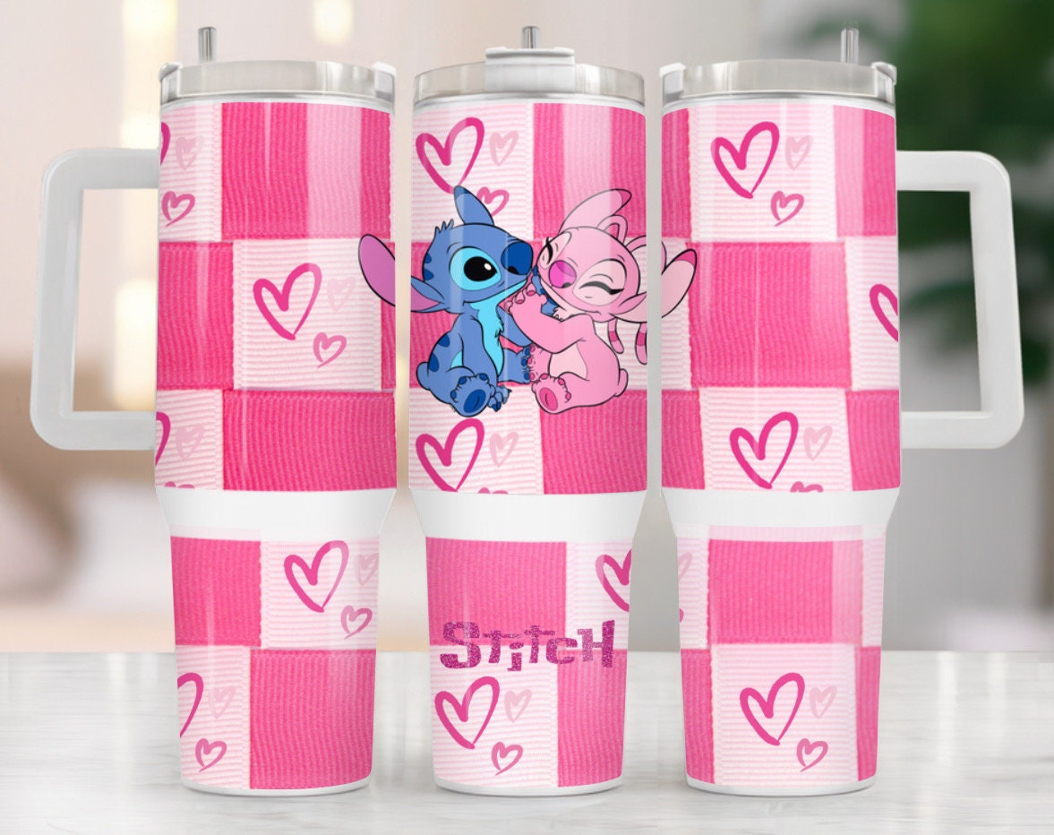 Stitch Couple Disney Cartoon Custom Stanley Cup 40 oz 30 oz Tumbler With HandleTVC2301971