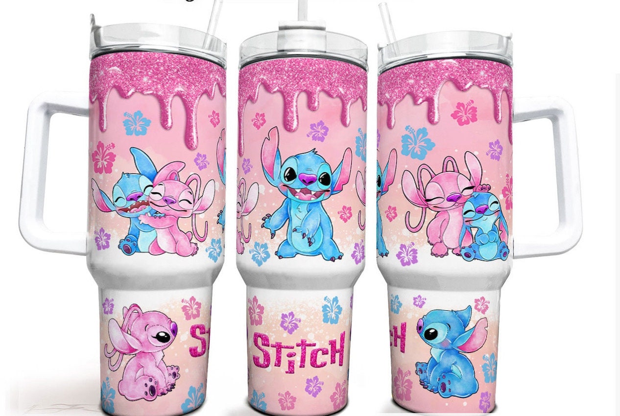 Stitch Couple Disney Cartoon Custom Stanley Cup 40 oz 30 oz Tumbler With HandleTVC2301971