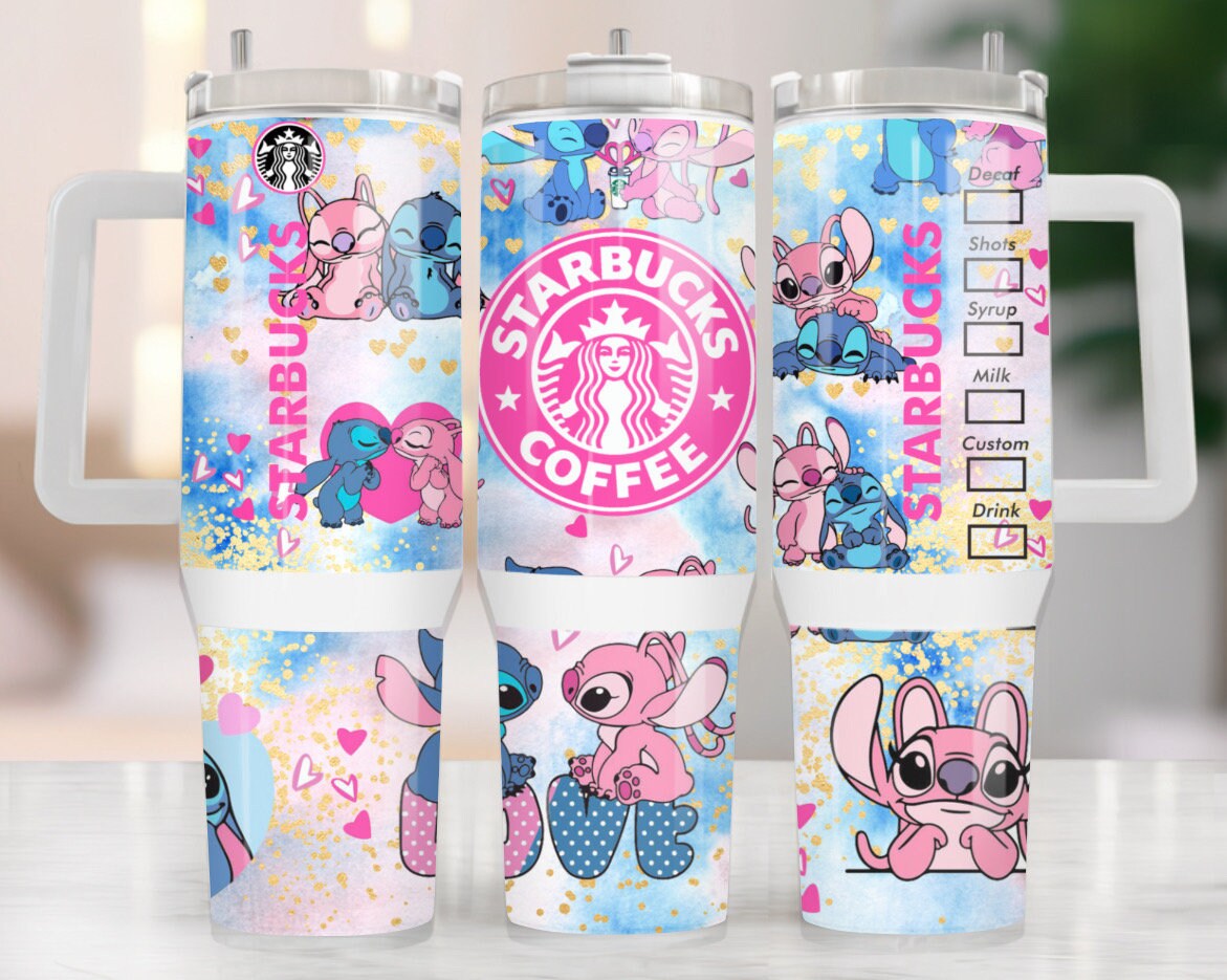 Stitch Couple Disney Cartoon Custom Stanley Cup 40 oz 30 oz Tumbler With HandleTVC2301971