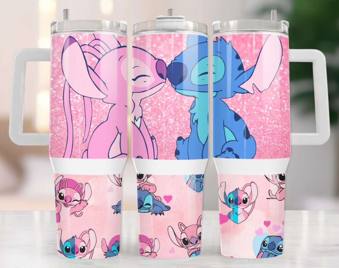 Stitch Couple Disney Cartoon Custom Stanley Cup 40 oz 30 oz Tumbler With HandleTVC2301972