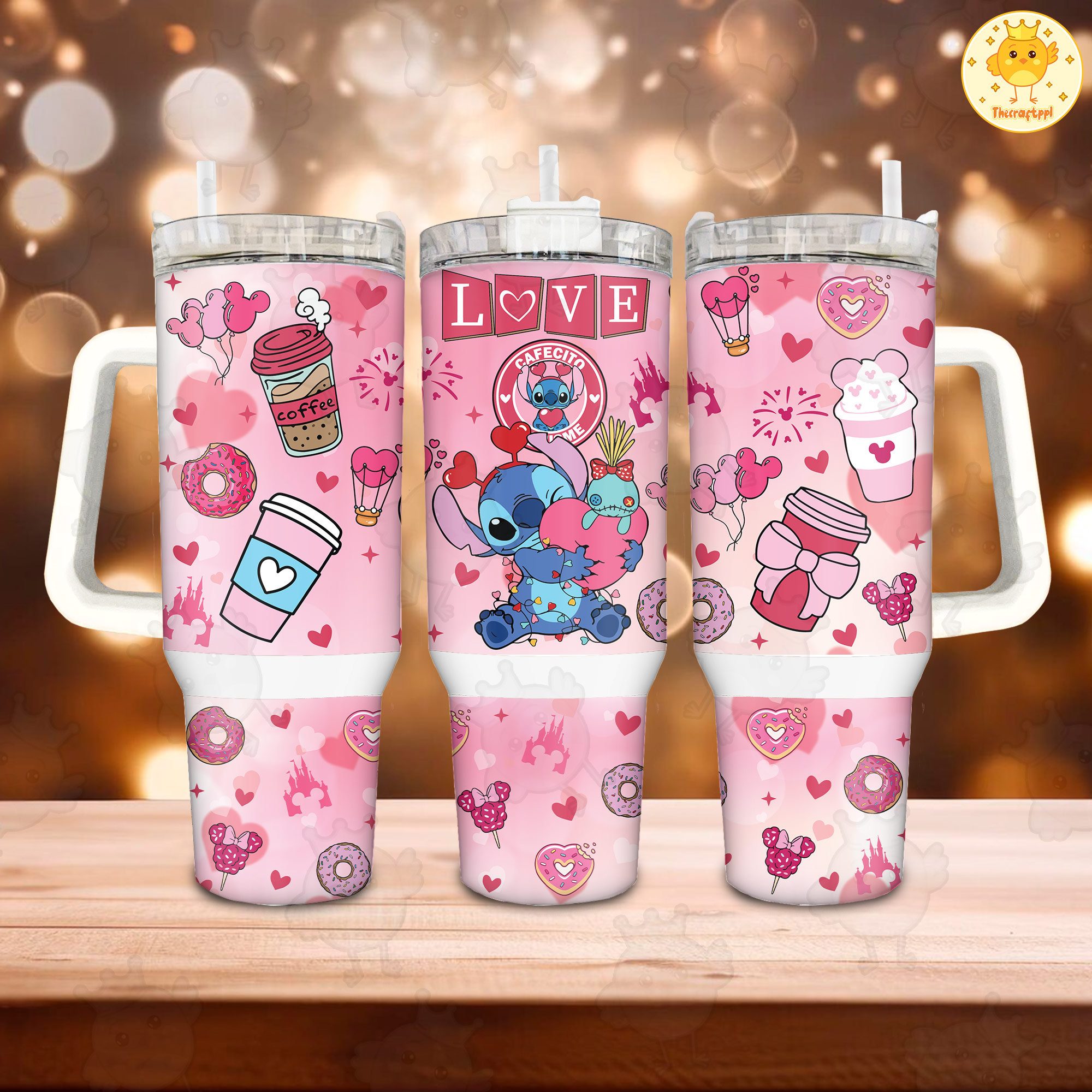 Stitch Disney Cartoon Custom Stanley Cup 40 oz 30 oz Tumbler With HandleTVC2301892