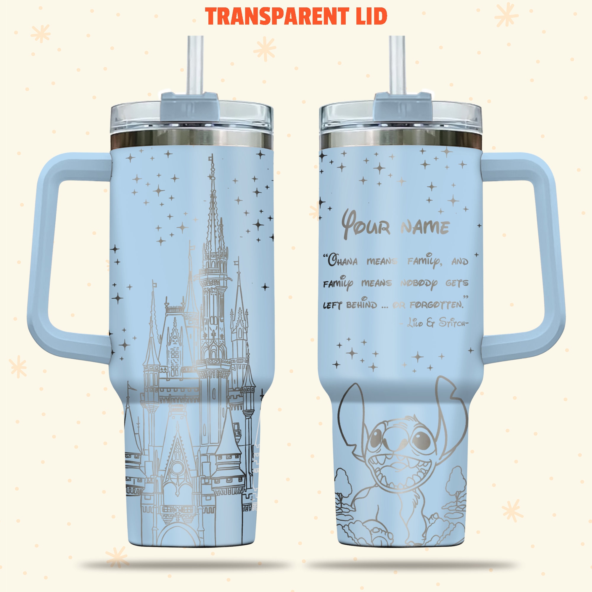 Stitch Disney Cartoon Custom Stanley Cup 40 oz 30 oz Tumbler With HandleTVC2301974