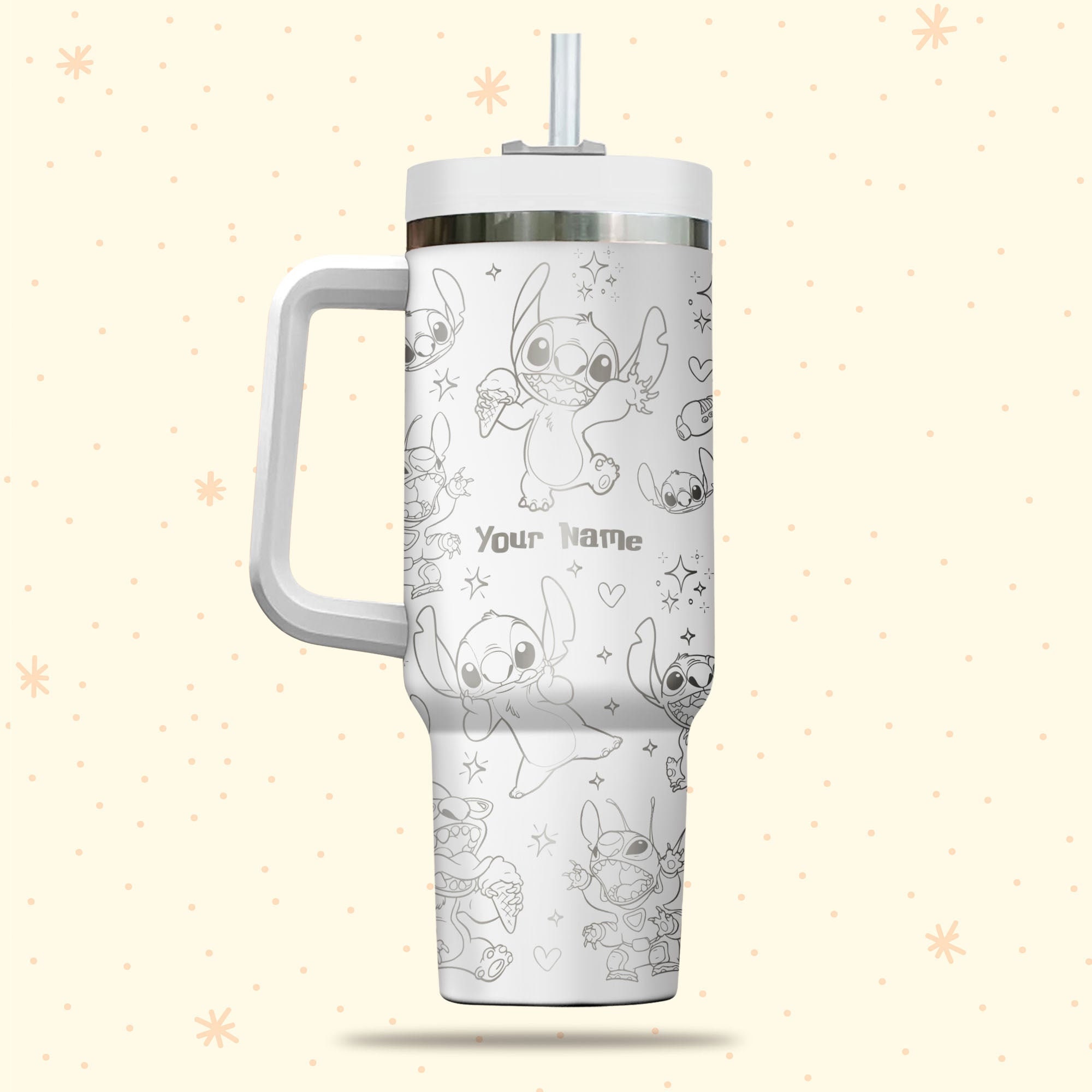 Stitch Disney Cartoon Custom Stanley Cup 40 oz 30 oz Tumbler With HandleTVC2301975