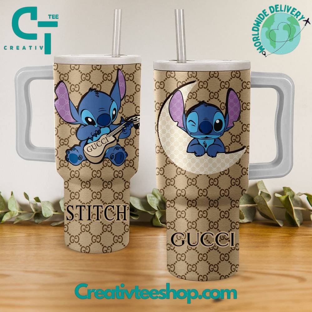 Stitch x Gucci Cartoon Custom Stanley Cup 40 oz 30 oz Tumbler With HandleTVC2301190