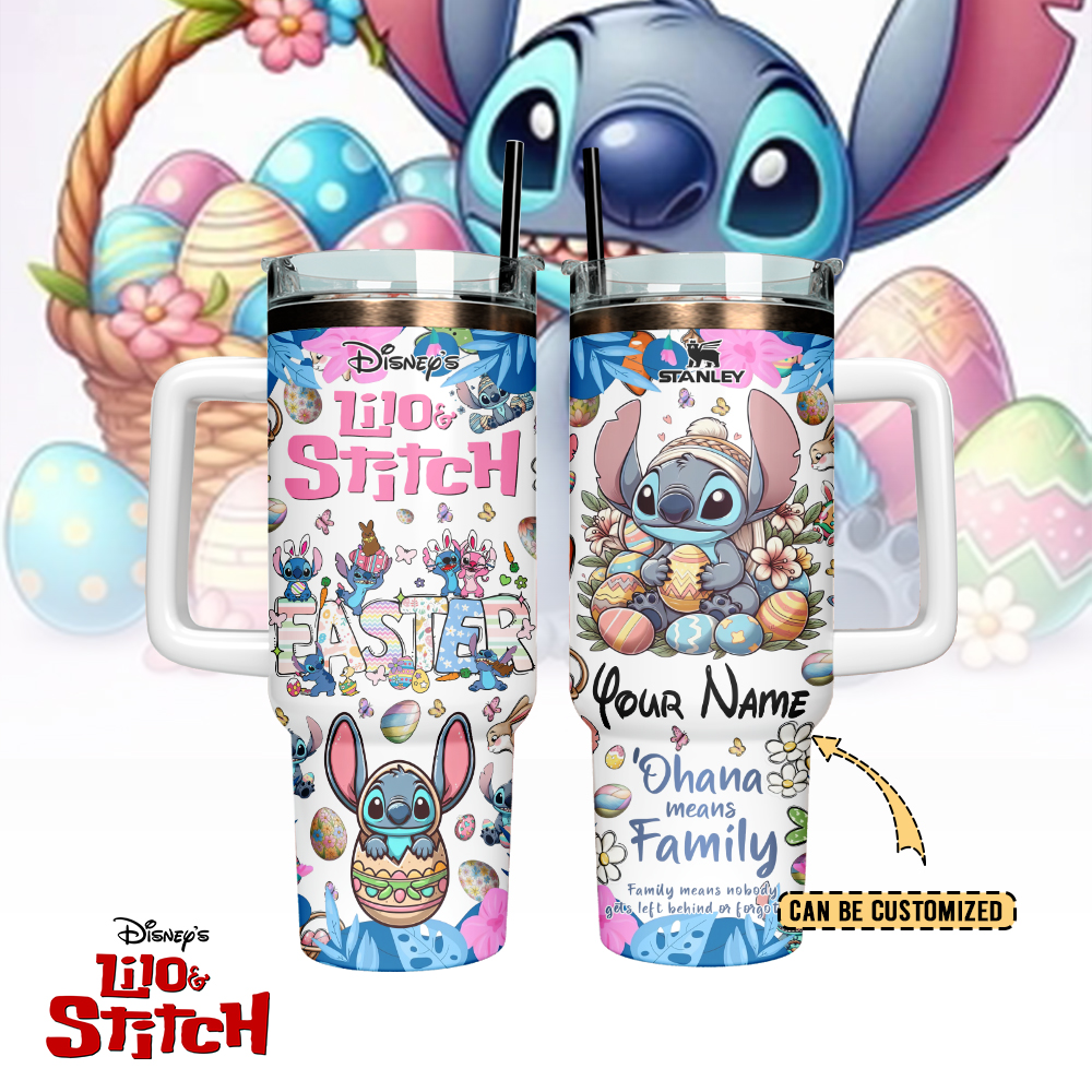 Stitch x Happy Easter Custom Stanley Cup 40 oz 30 oz Tumbler With HandleTVC2301127