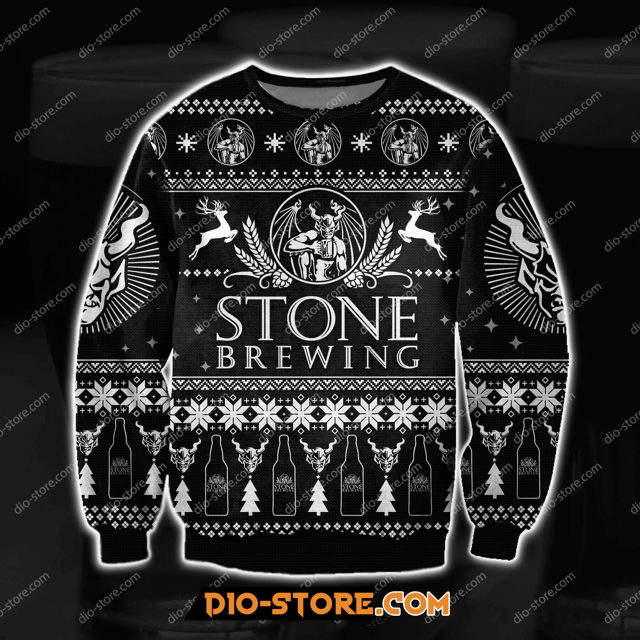 Stone Brewing 3D Ugly Christmas Sweater Adult 3D Funny Matching for family