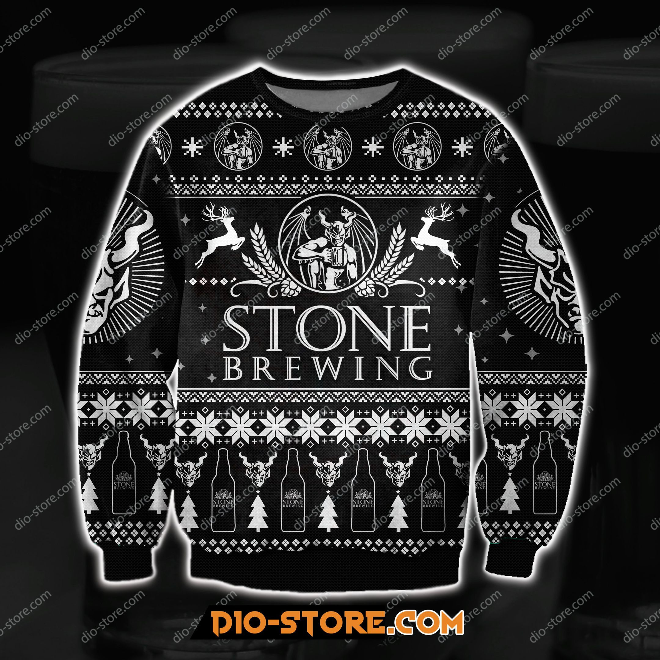 Stone Brewing Ugly Christmas Sweater Adult 3D Funny Matching for family