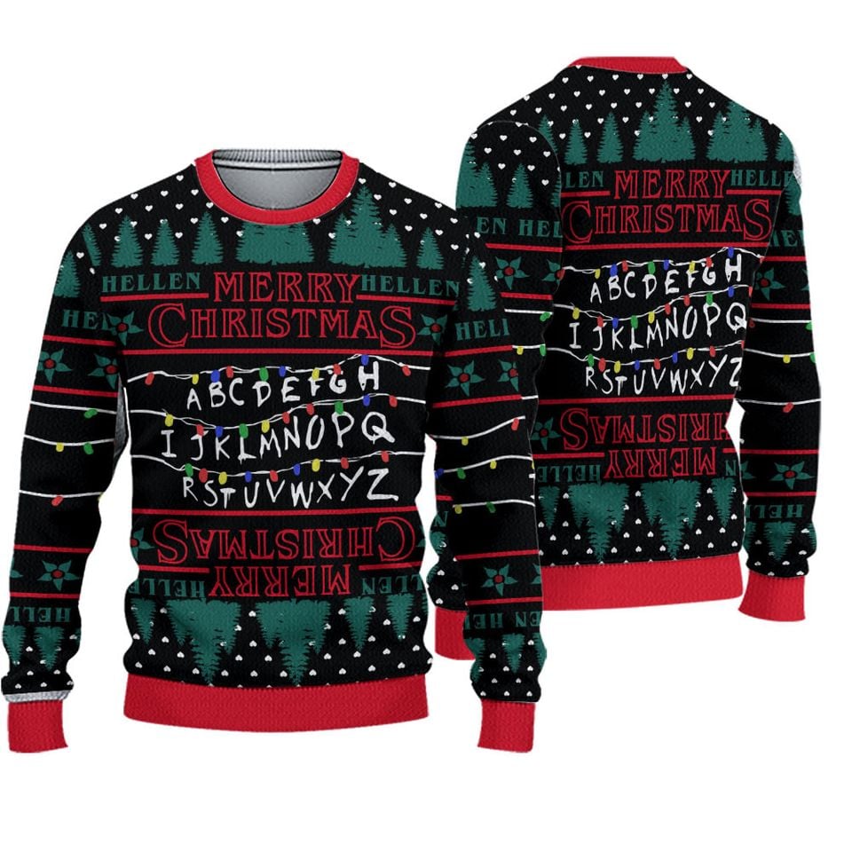 Stranger Characters Ugly Sweater
