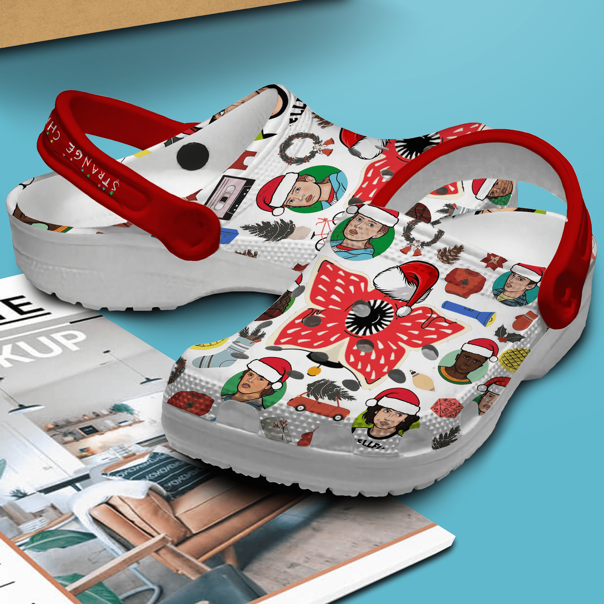 Stranger Things Christmas TV SeriesCrocs Crocband Clogs Shoes Comfortable For Men Women and Kids - Image 3