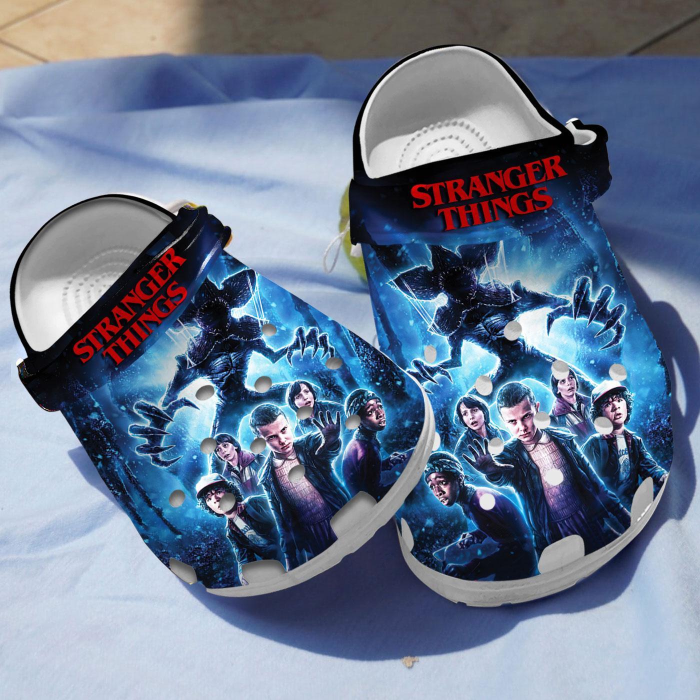 Stranger Things TV Series Crocs Crocband Clogs Shoes Comfortable For Men Women and Kids