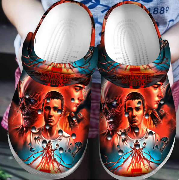 Stranger Things TV Series Crocs Crocband Clogs Shoes Comfortable For Men Women and Kids