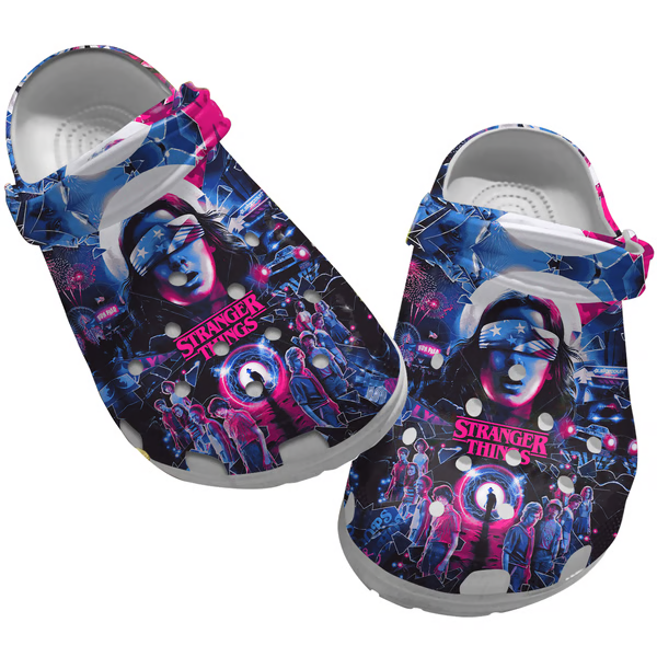 Stranger Things TV Series Crocs Crocband Clogs Shoes Comfortable For Men Women and Kids
