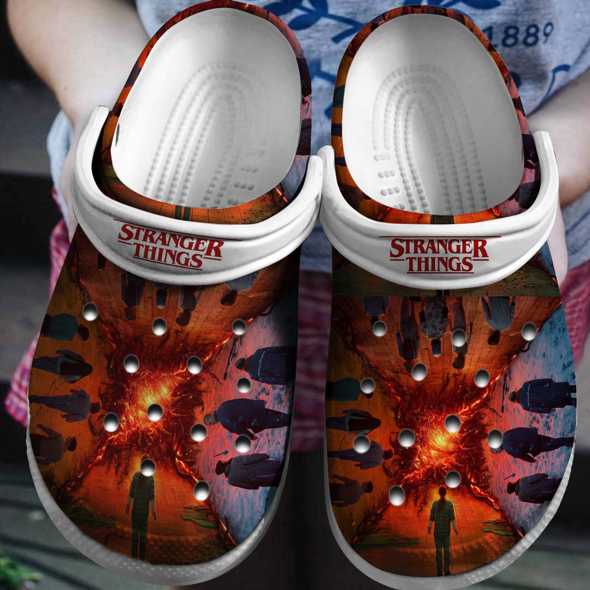 Stranger Things TV Series Crocs Crocband Clogs Shoes Comfortable For Men Women and Kids