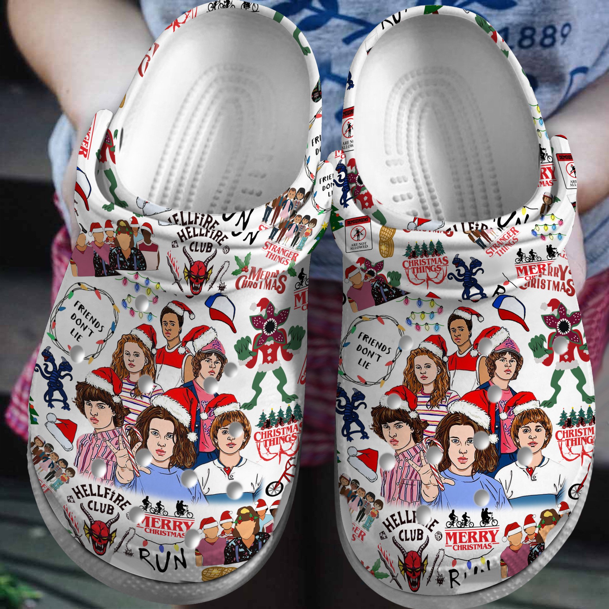 Stranger Things TV Series Crocs Crocband Clogs Shoes Comfortable For Men Women and Kids