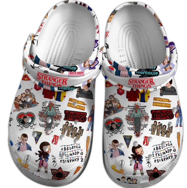 Stranger Things TV Series Crocs Crocband Clogs Shoes Comfortable For Men Women and Kids