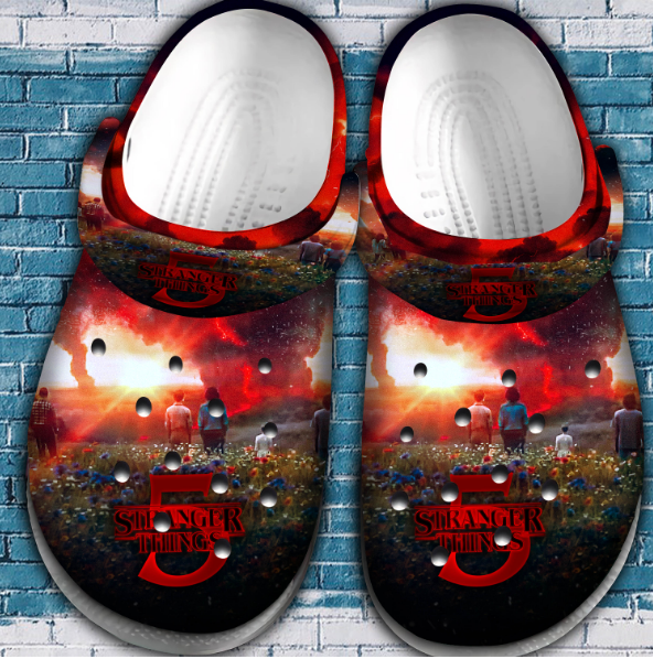 Stranger Things TV Series Crocs Crocband Clogs Shoes Comfortable For Men Women and Kids